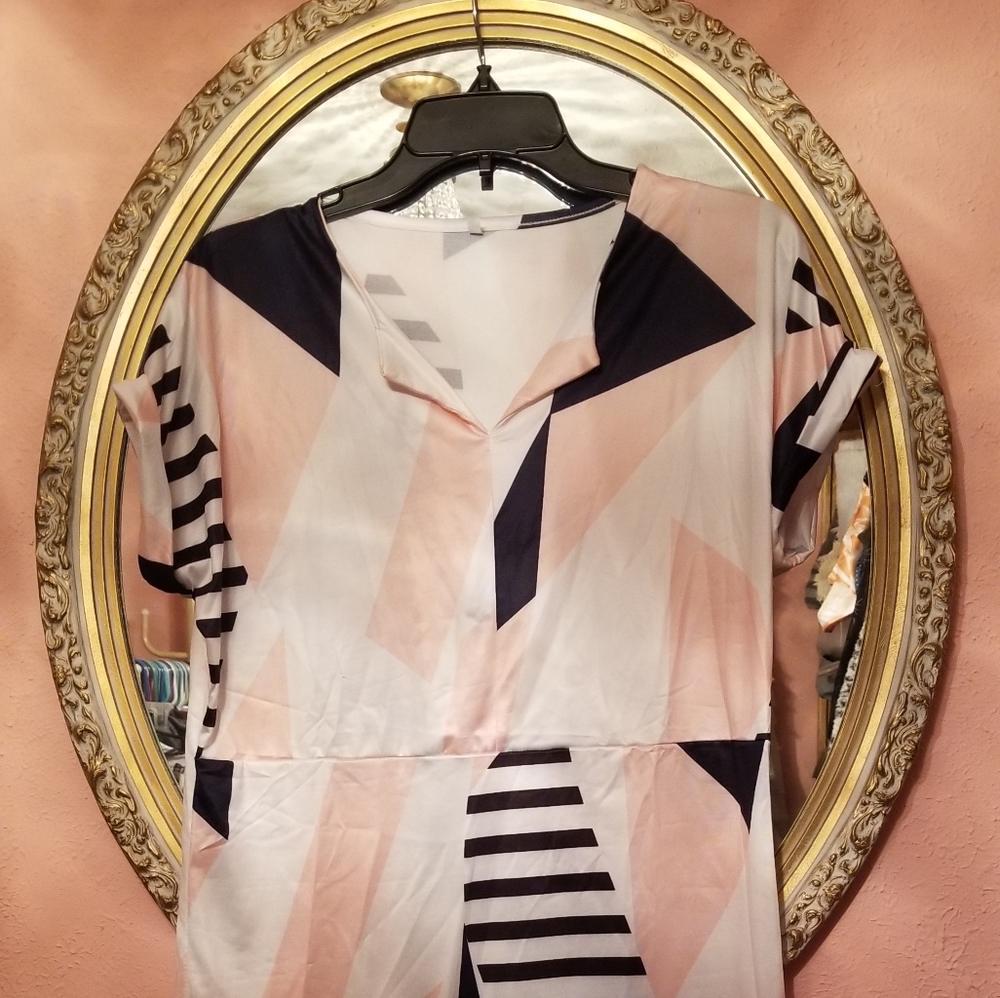 Geometric print dress
